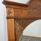 Wall Mirror Antique French Style Oak Carved Floral Decorative Frame LOT 3849