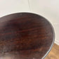 Vintage Stained Oak Side Table With Oval Top