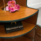 Mid century modern nathan corner unit,drinks cabinet in green and gold