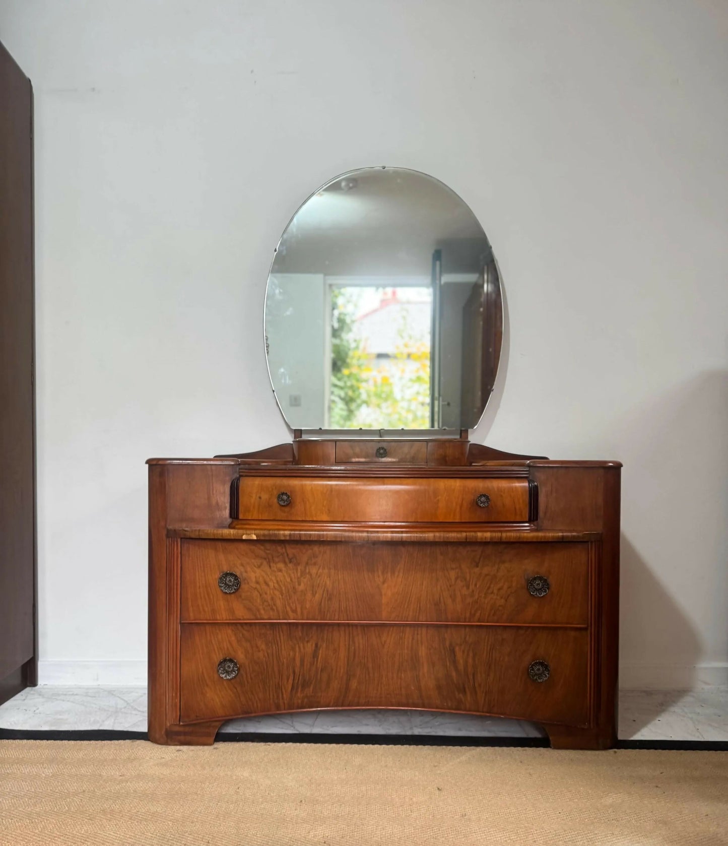 Art Deco Mid century retro vintage dressing table drawers mirror