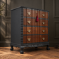 Upcycled Vintage Chest of Drawers | Black & Walnut | South African Furniture