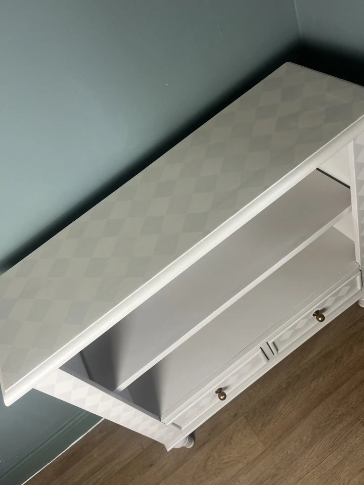 Lowboy Bookcase Console Table With Drawers