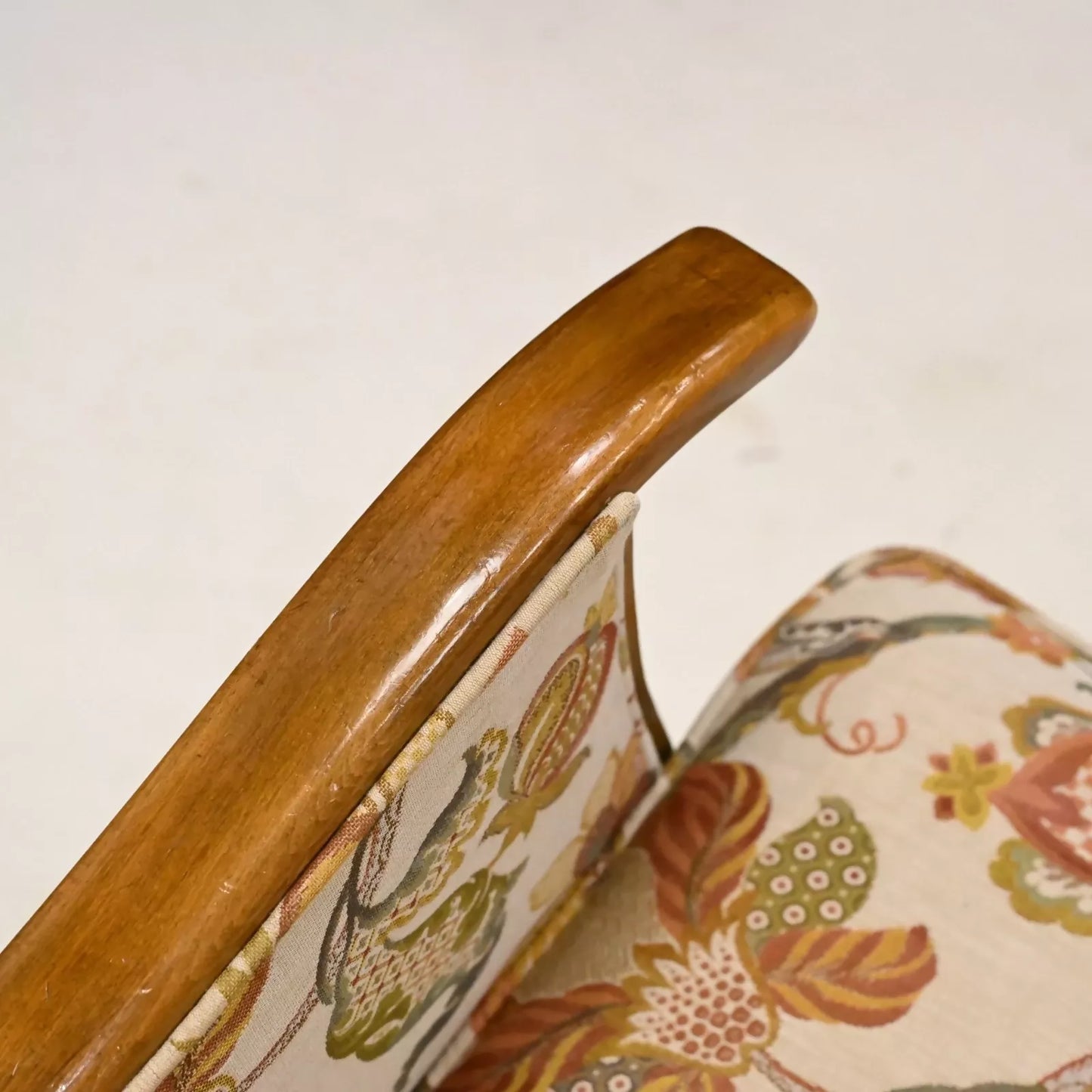 Vintage 2str Sofa Teak Frame 2 Seater Settee VGC Great Upholstery FREE Delivery. SBR11034/1010E