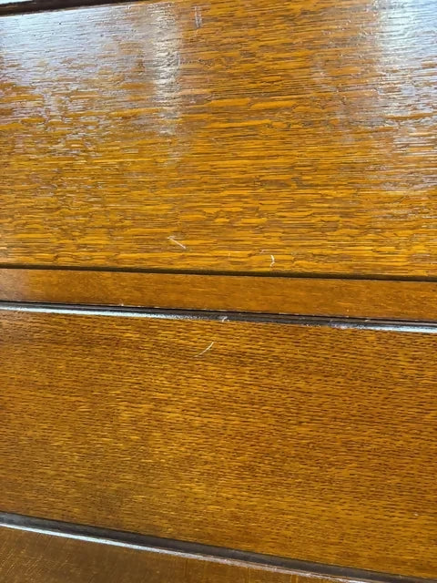 Vintage 'Lebus' Oak Five Drawer Bedroom Chest