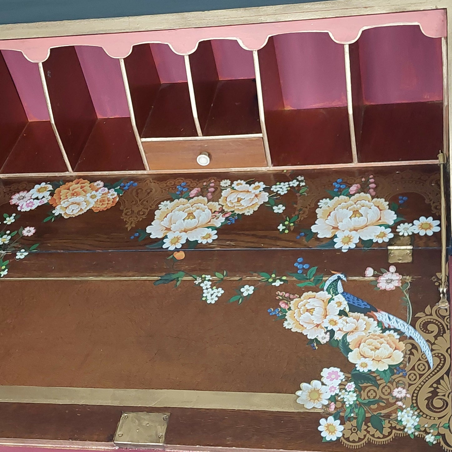 Secretary Desk, 1920s Jacobean Revival Writing Desk
