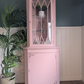 upcycled pink corner cabinet R09041 3