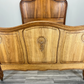 Bed Antique French Style Oak Double Bed Frame Carved Headboard LOT 3711