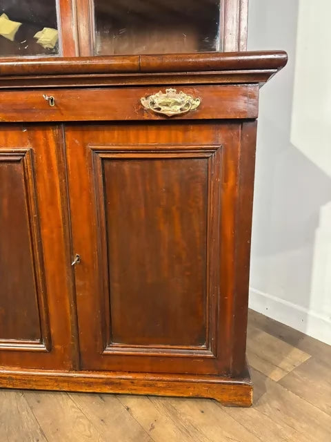 Late Victorian Mahogany Glazed Bookcase