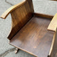 Pair Of Vintage Oak Mid Century Lounge Armchairs
