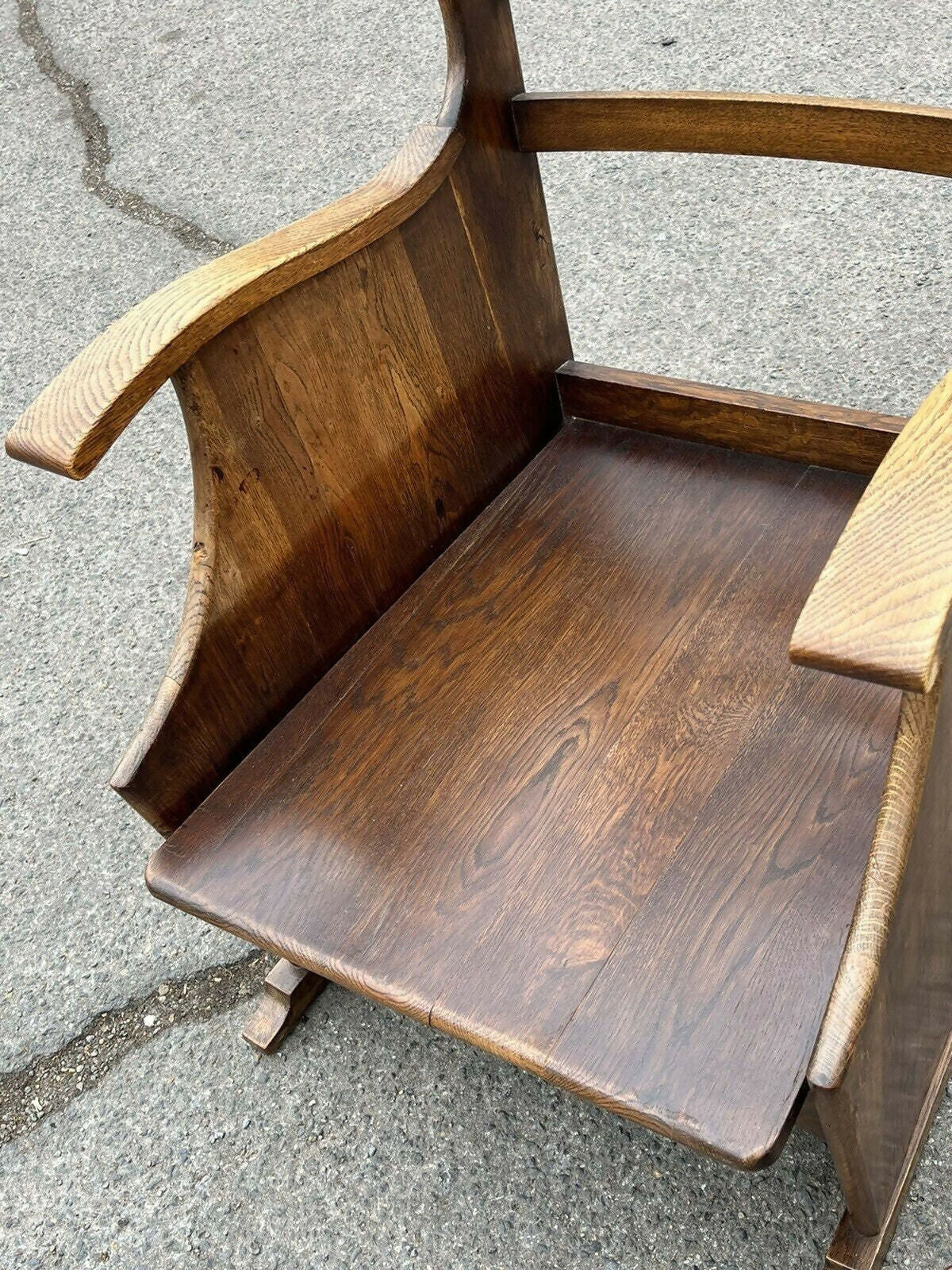 Pair Of Vintage Oak Mid Century Lounge Armchairs