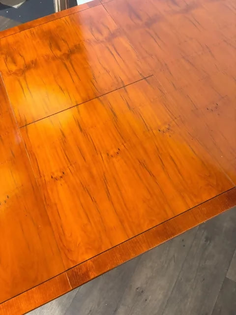 Vintage Yew Wood Extending Dining Table