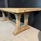 French Bleached Oak Farmhouse Dining Table