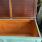Vintage blanket box, hand painted green, boho