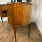 Vintage 1950s Walnut Kidney-Shaped Dressing Table