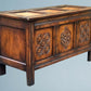 Carved Oak Blanket Box / Trunk G,T. Rackstraw of Worcester