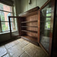 Vintage Victorian Burle Walnut Display China Bookcase Glazed Cabinet