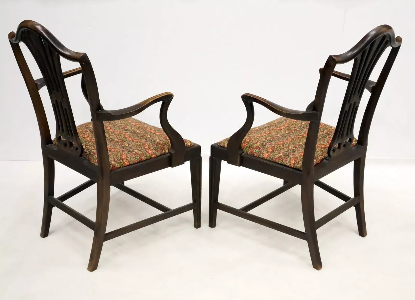 Set of 6 Mahogany Hepplewhite Style Dining Chairs INC 2 Carvers FREE UK Delivery SBR7696/1901C