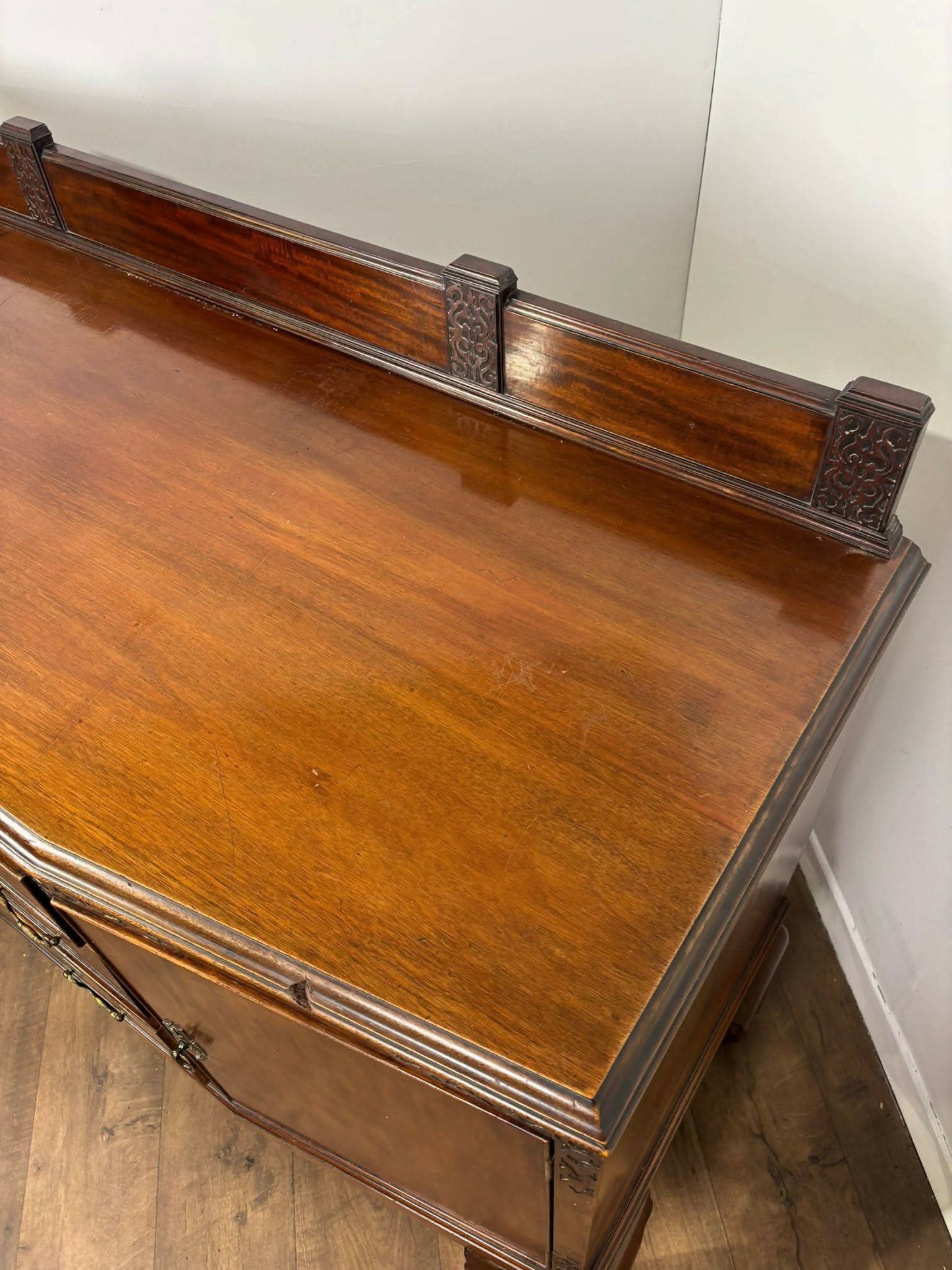 Edwardian Mahogany Bow Front Sideboard