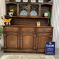 Vintage Old Charm style Oak Large Welsh Dresser Carved Display Cabinet Hutch