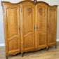 Wardrobe Vintage French Louis XVI Style Four Door Oak Carved Armoire LOT 4929