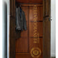 SOLD Oak Linenfold Hand Painted Wardrobe Armoire