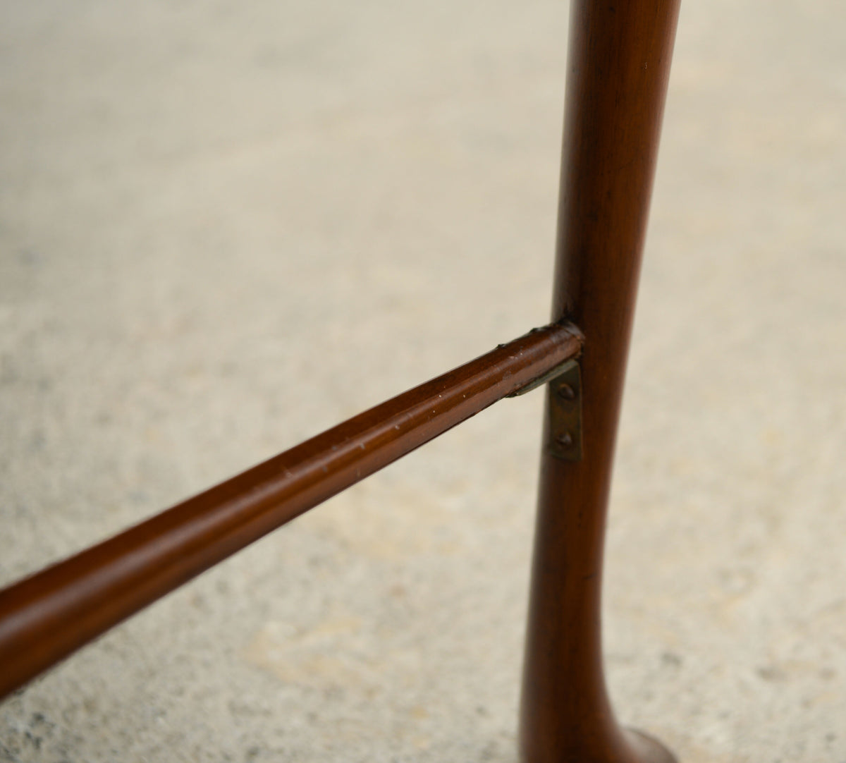 Antique Solid Mahogany Square Occasional Side Table