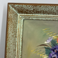 Painting Vintage French Floral Vase Red Purple Flower Signed Framed LOT 3878