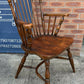 Antique Style Oak & Elm Comb Back Windsor Chair Crinoline Stretcher Armchair