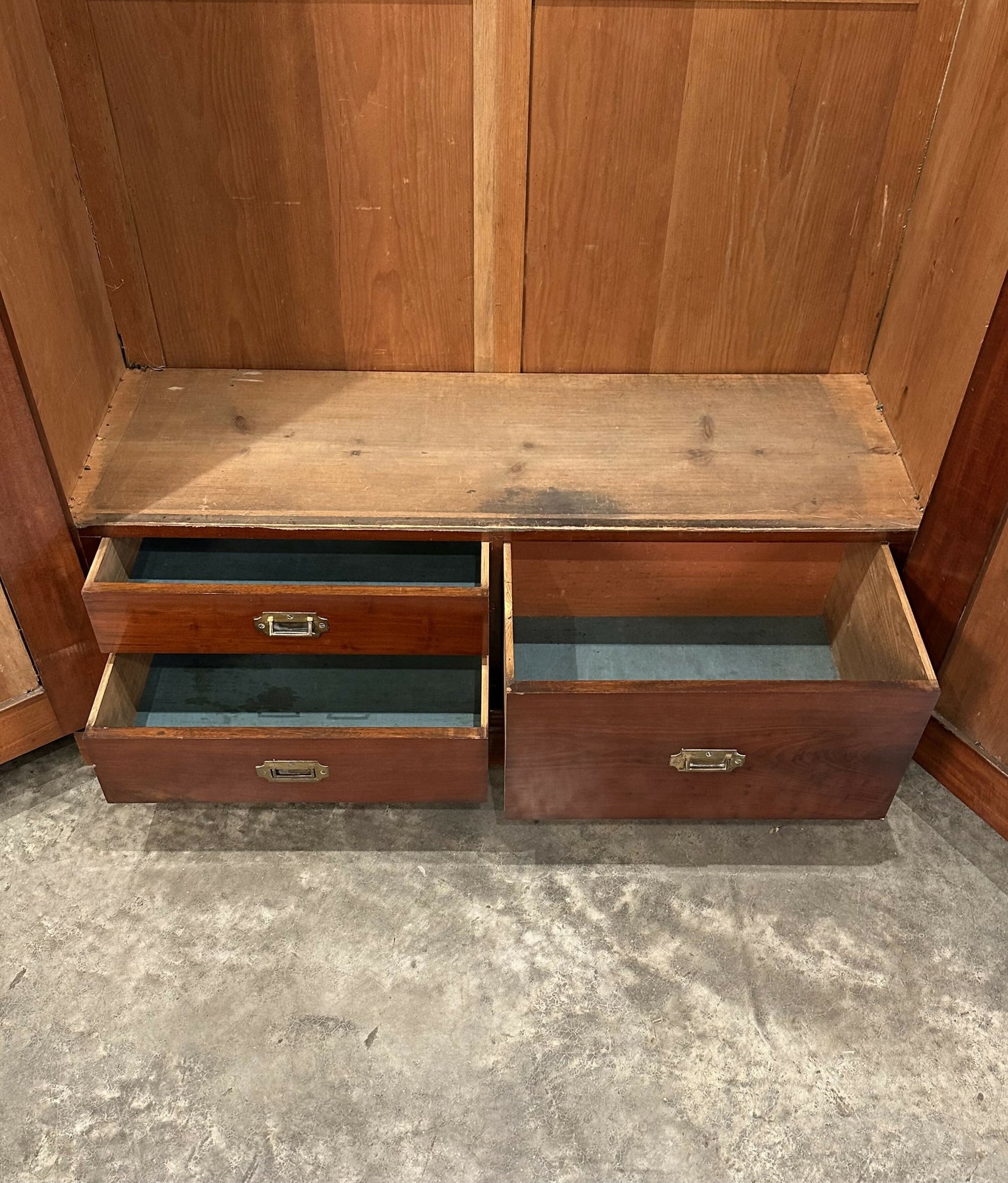 Vintage Victorian Mahogany Double Wardrobe