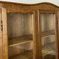 Bookcase Vintage French Louis XIV Oak Glazed Display Cabinet Sideboard LOT 6524