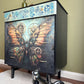 Steampunk butterfly design black MCM chest of drawers