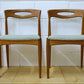vintage dining chairs Johanes Andersen for Uldum Mobelfabrik teak mid century made in Denmark