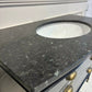 Black Vintage Wooden Vanity Unit