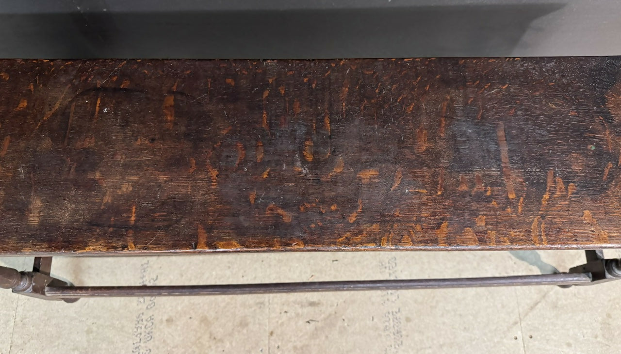 Rare Long Georgian Oak Joint Stool