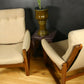 Pair of Mid-Century Guy Rogers ‘Virginia’ Teak Armchairs, 1960s