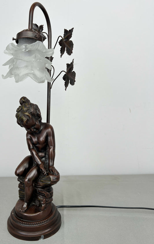 Lamp Vintage French Style Figural Composite Decorative Table Light LOT 6438