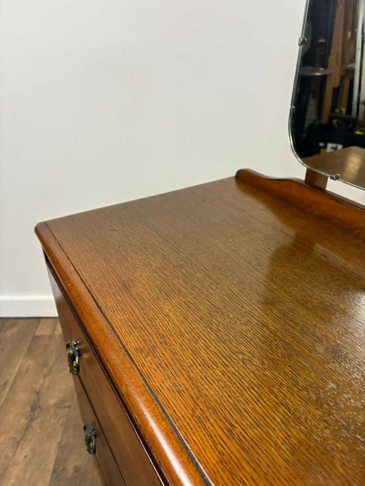 Vintage Lebus Oak Dressing Table