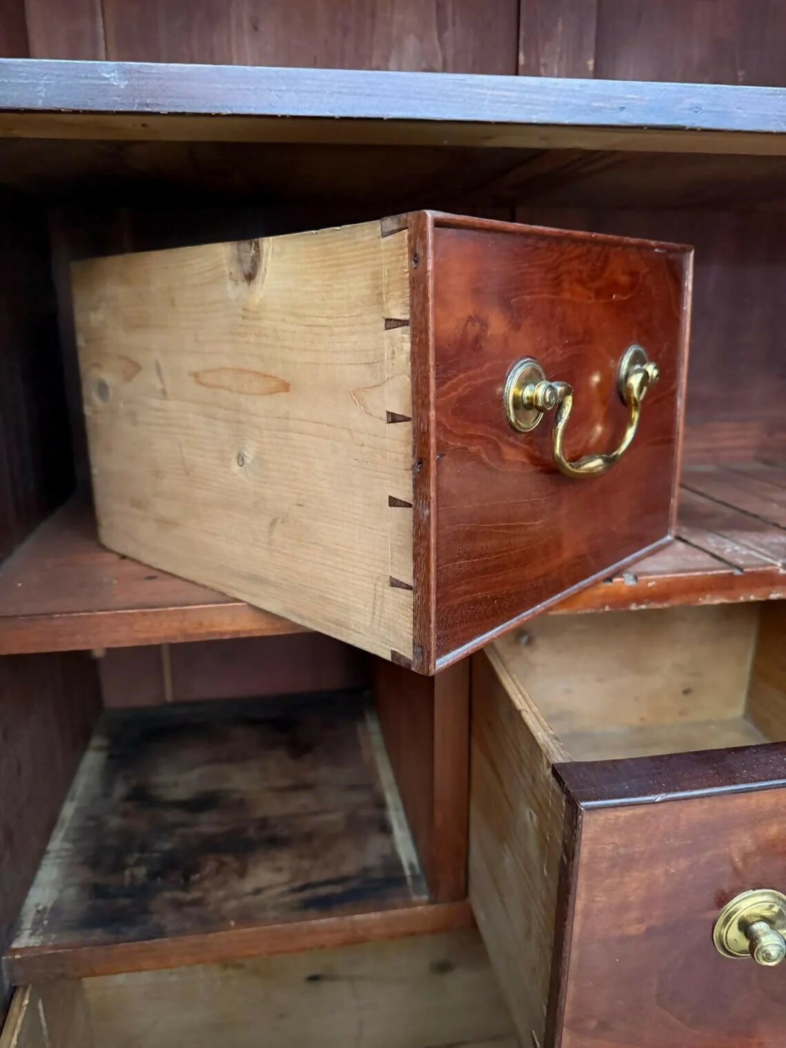 Antique Late Georgian Mahogany Estate Hall Actuary Bank Drawers Cupboard, C1800