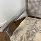 Vintage Painted Grey Cane Back Armchair / Bedroom Chair