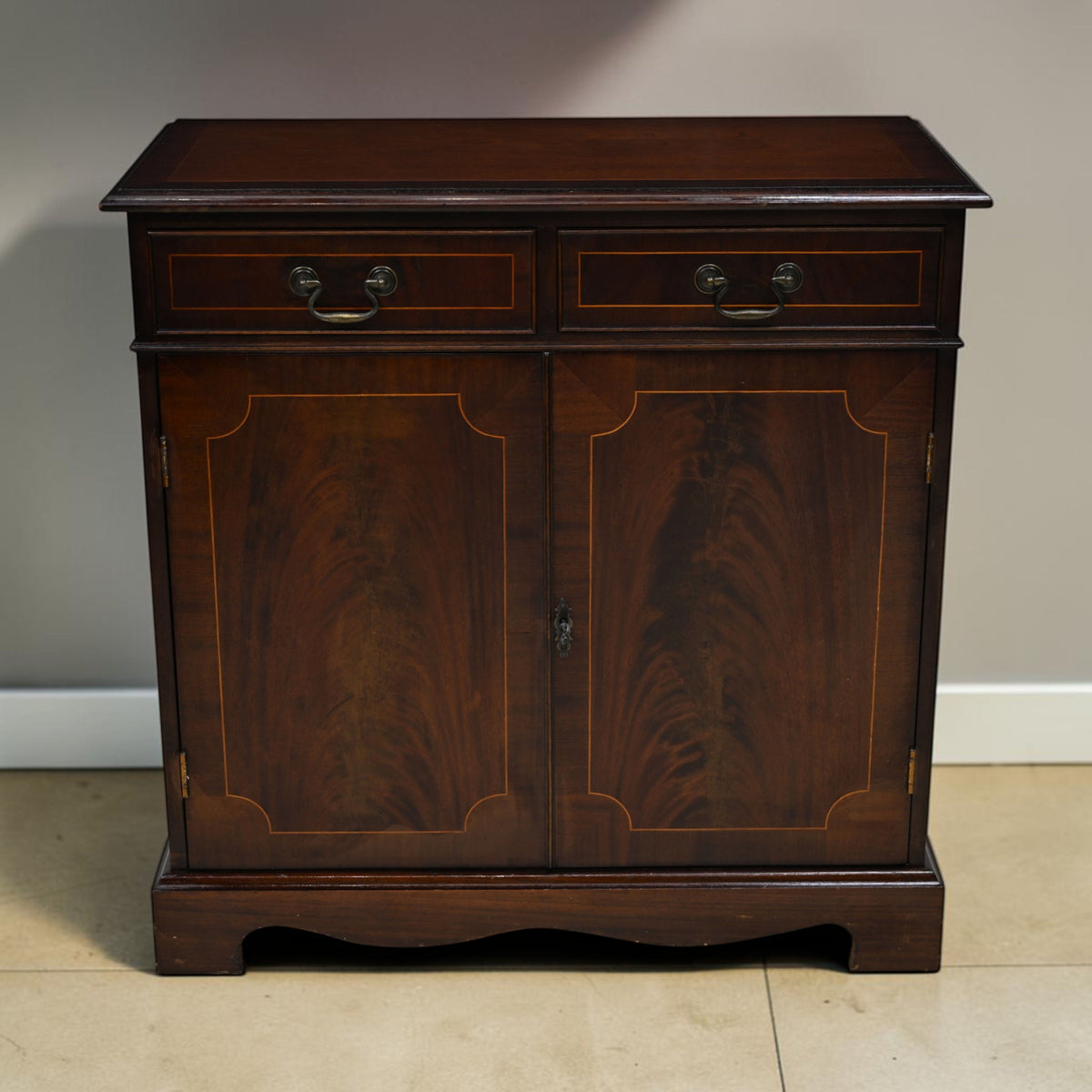 Small Sideboard With Double Cupboard & Two Drawers Georgian Style FREE Delivery*