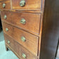 Antique George III Oak and Mahogany Two over Three Chest of Drawers, c1820