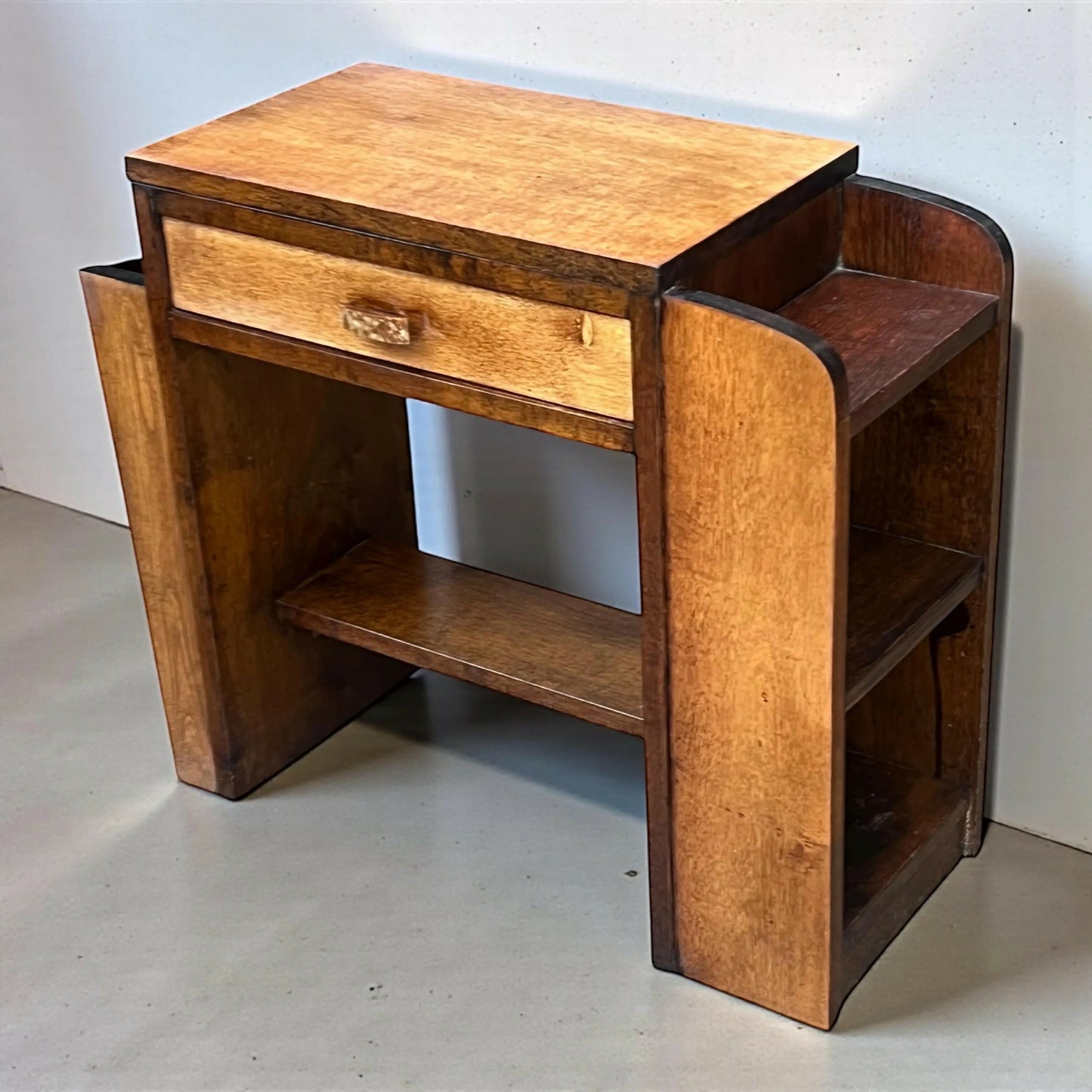 Antique Tawa wood Art Deco side table