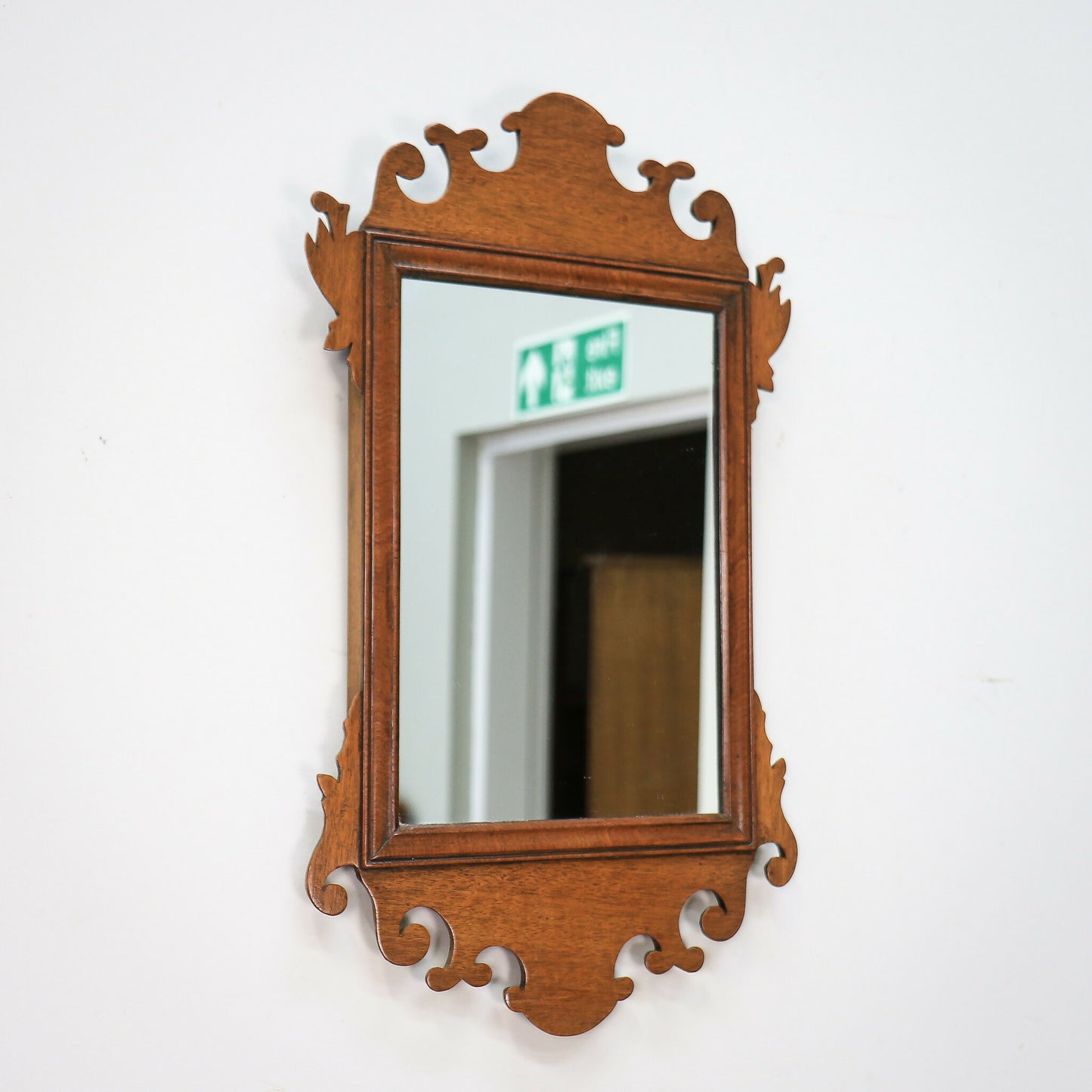 Arts and Crafts Edwardian Fretwork Mirror Mahogany Frame
