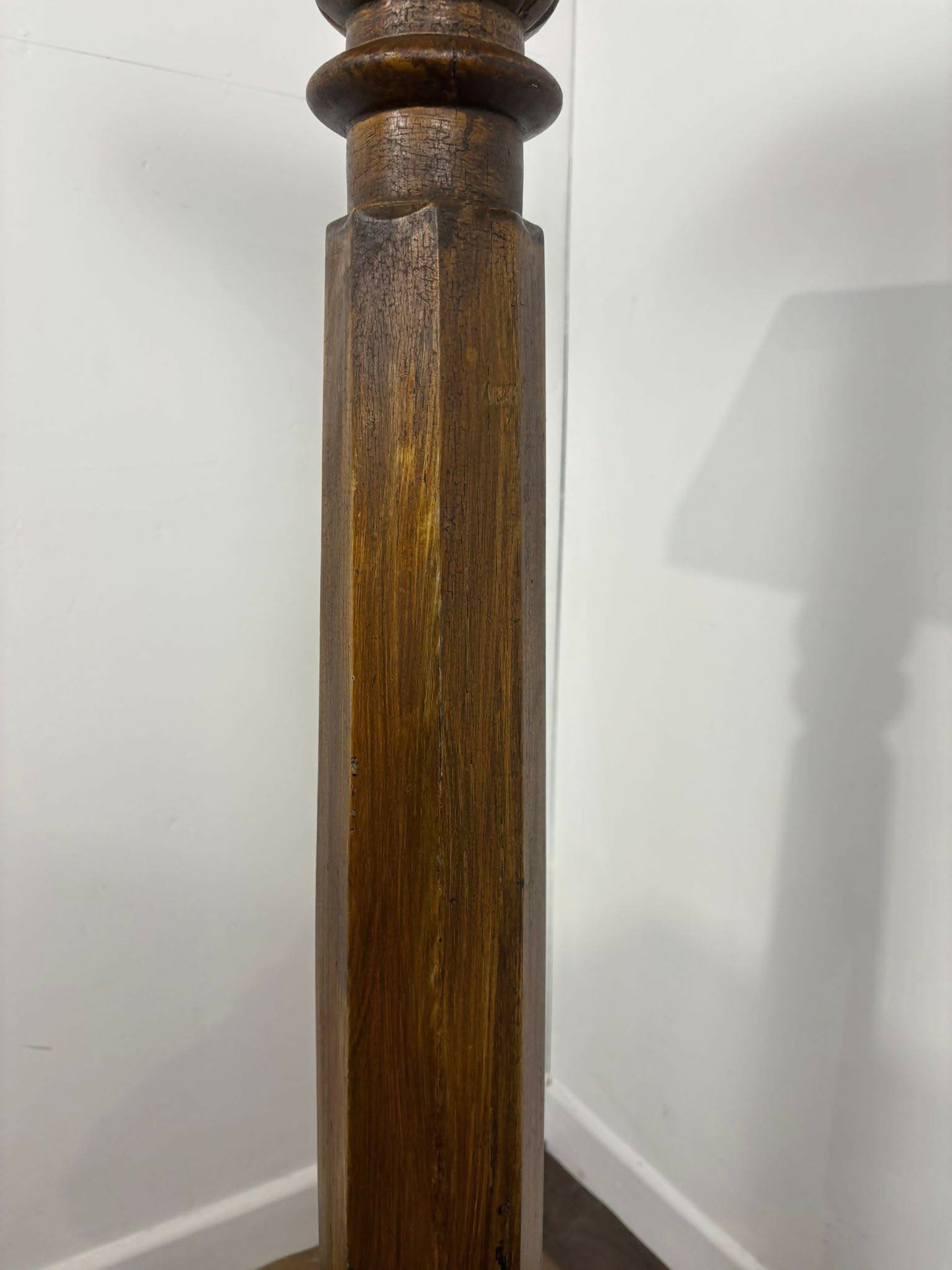 Vintage Oak Torchère / Plant Stand