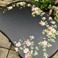 Painted Black Table with Pink Roses