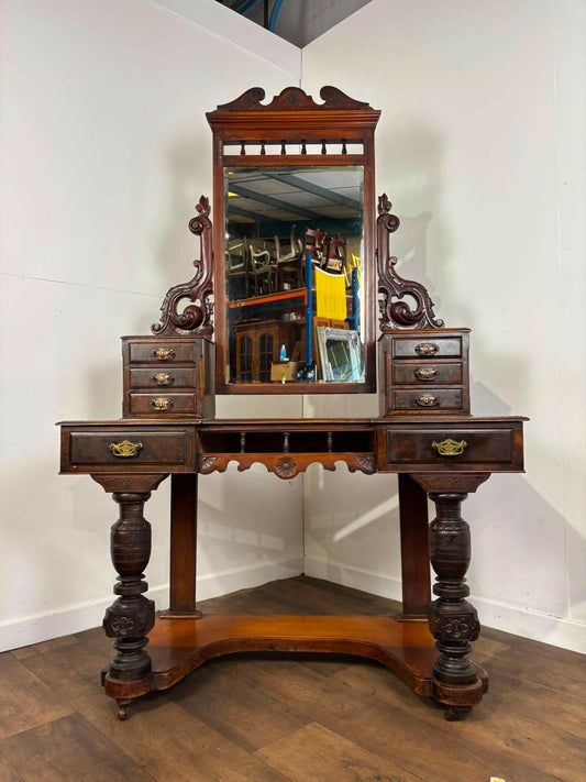 Victorian Burr Walnut Duchess Dressing Table