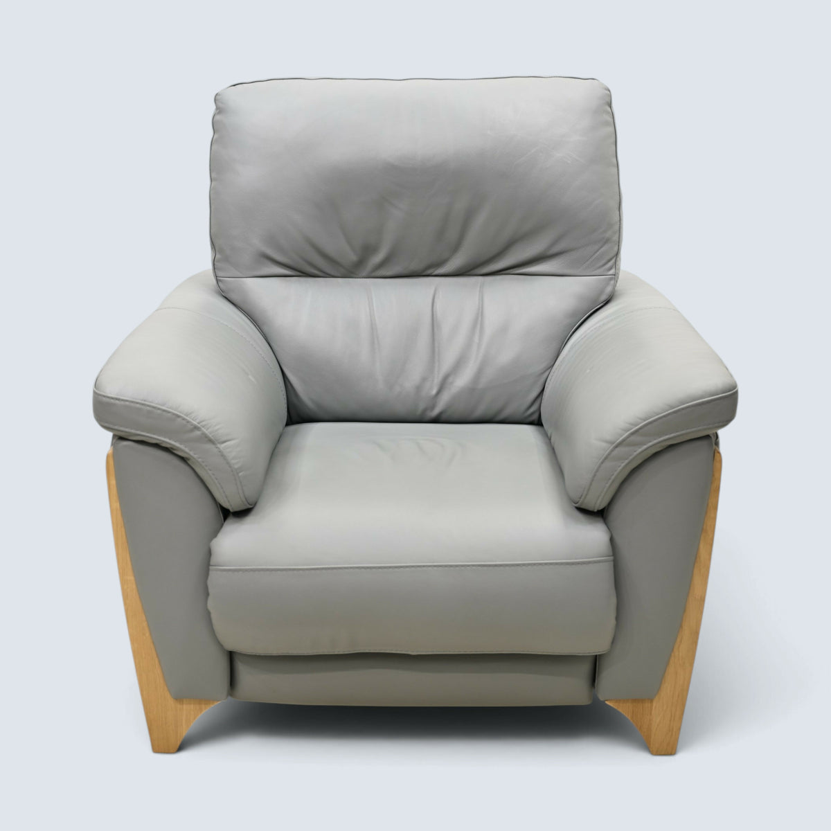Ercol Electric Reclining Armchair From Grey Leather Enna Range FREE UK Delivery*