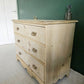 Antique Pine Chest of Drawers with stencils , three large drawers