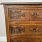 Chest of Drawers Vintage French Louis Oak 3 Drawers Carved Cabinet LOT 6252