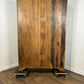 Large Vintage Rustic Indian Triple Door Cupboard in Distressed Blue